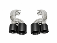 Fabspeed Deluxe Quad Style Tips, Satin Black. Porsche 957 V6 (2008-2010) - 95511125150, 95511125250, 95511125171, 95511125271 - FS.POR.957V6.QDTB